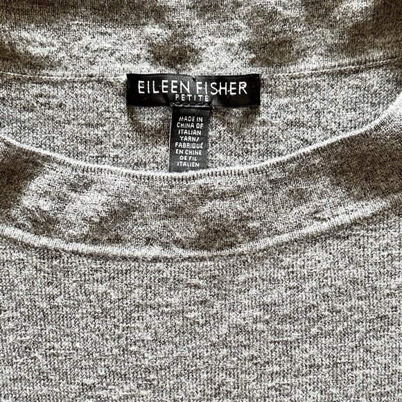 Eileen Fisher Gray Long Sleeved Merino Wool (Size: PL) - Picture 2 of 6